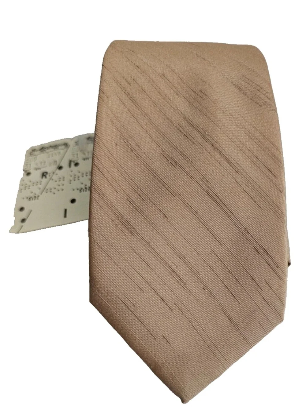 Wemlon by Wembley Mens Tie Textured Brown Polyester 60s 70s 3